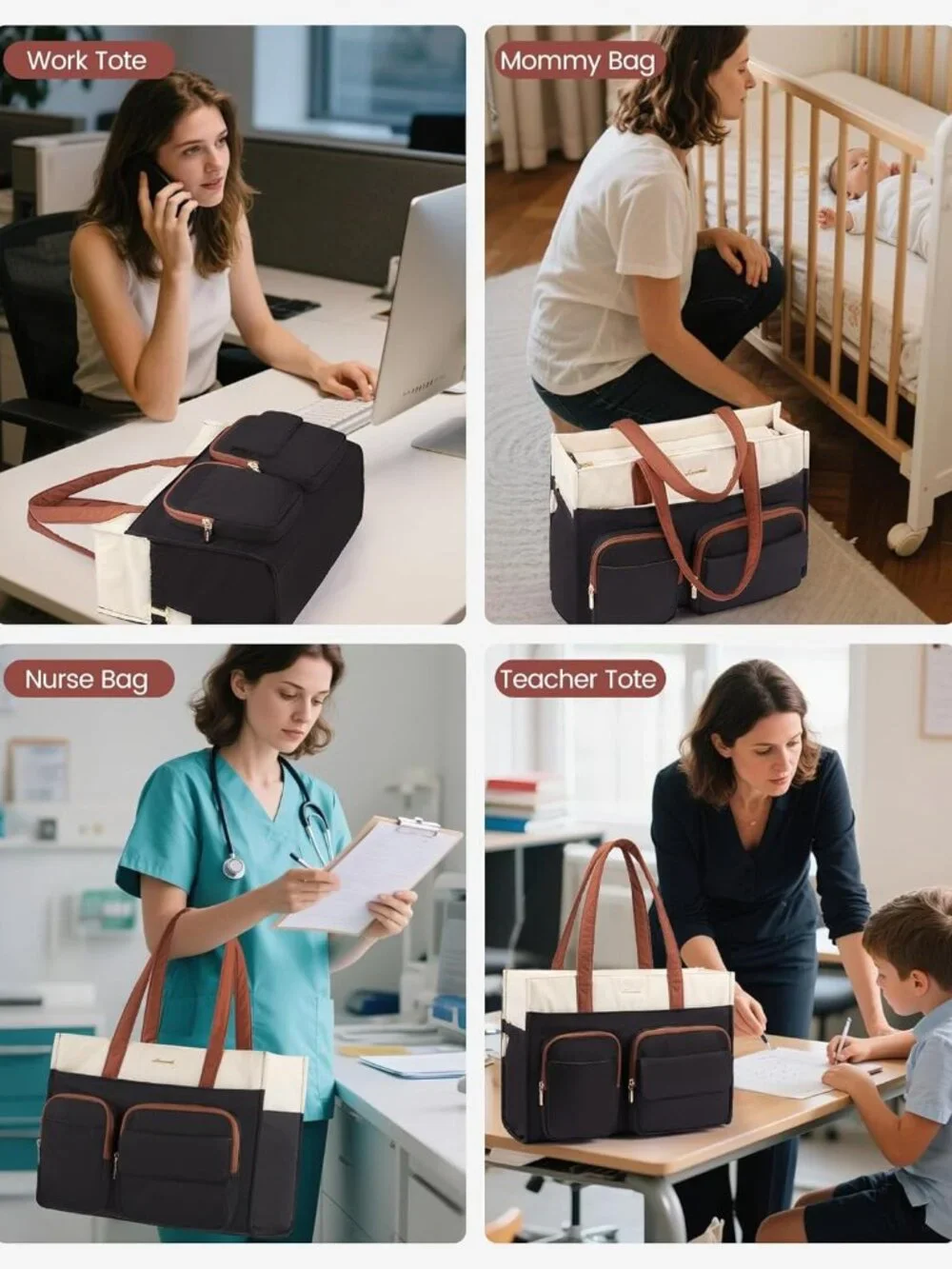 Ultimate Women's Work & Travel Tote: Organized, Durable & Versatile